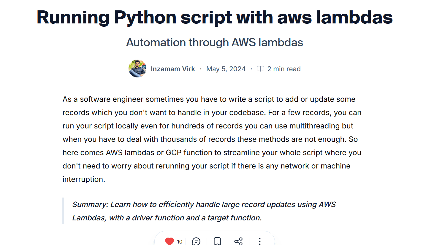 Executing Python Scripts with AWS Lambda