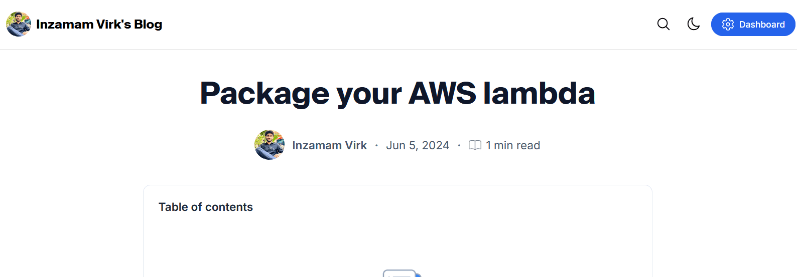 Packaging Your AWS Lambda Function