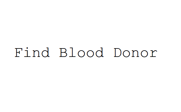 Find Blood Donor